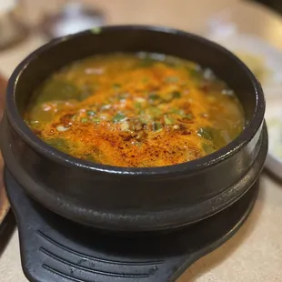 Hot Beef clear noodle soup
