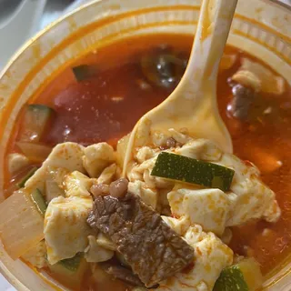 Beef Soft Tofu Stew Soup