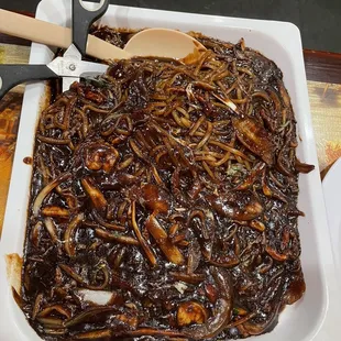 Black Bean Sauce Noodles- pork meat was hardly evident.