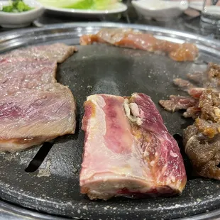 Small Beef Option getting cooked