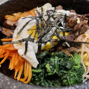 Sizzling beef bibimbap