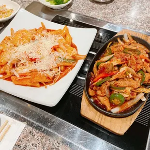 a variety of food items