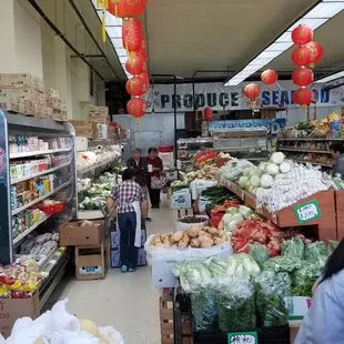 the produce section of the store