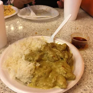 I got a half order of curry chicken. It's a lot and could probably feed two people.