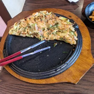 Their pancake was super crispy like it was deep-fried.