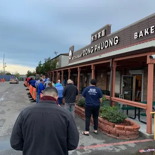 The line for king cake