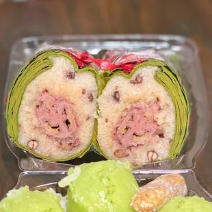 the inside of a roll