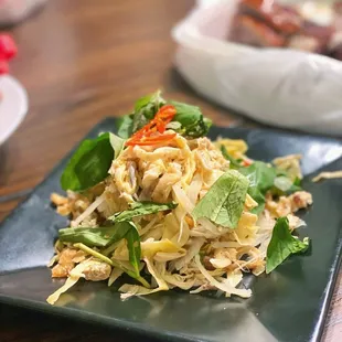 a plate of food on a table