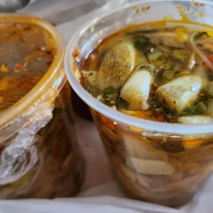 Tofu sweet &amp; sour soup $10 each container  for dinner. The broth is sweet 4/16/24