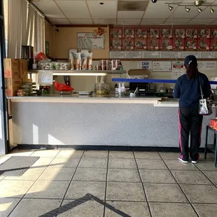 So bare because of COVID. No more eating in doors.