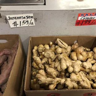 two boxes of fresh vegetables