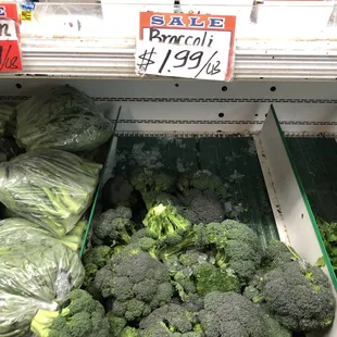 broccoli and other vegetables for sale