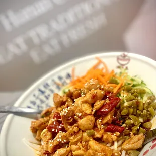 Kungfu Chicken Rice Noodles!! Be careful it knows kungfu!! Lol