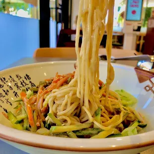 Sesame sauce cold noodles is a vegan option and perfect during hot days in LA