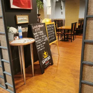 a sign for a restaurant