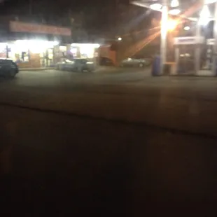 a car parked in front of the store