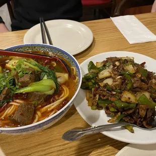 Spicy Beef Noodle Soup; Cumin Lamb