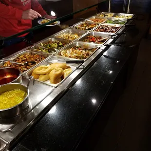 This line had soups and Chinese dishes