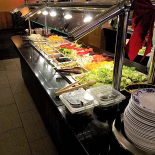 one of five buffet lines:  This one for salad