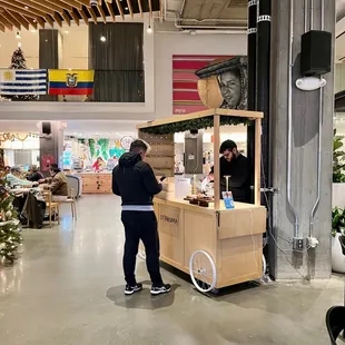 a person standing in a store