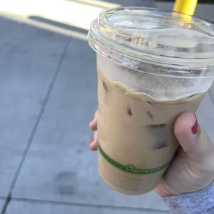Iced vanilla latte