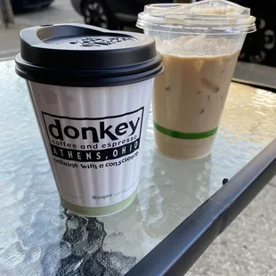 Dark roast and Iced Latte