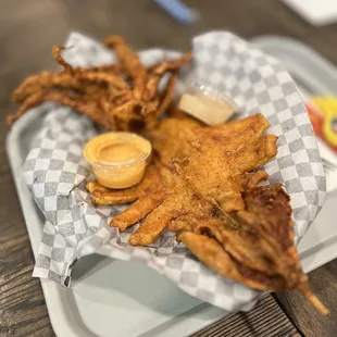 Whole fried squid