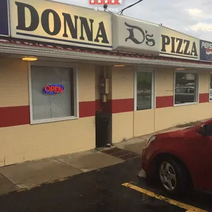 the front of the restaurant