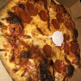 a pepperoni pizza
