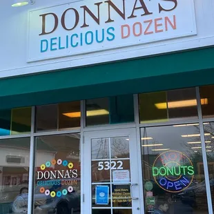 the front of the restaurant