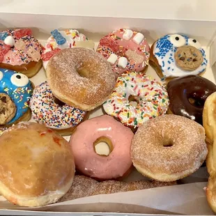 a box of assorted donuts