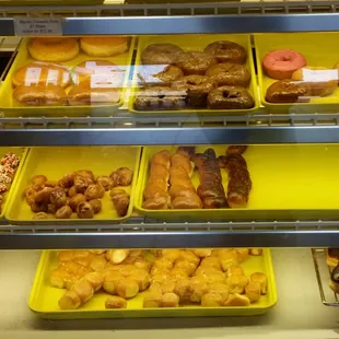 Donuts. Very light and fresh. Glazed .65 Fancy .89 Sadly no cream filling, only custard