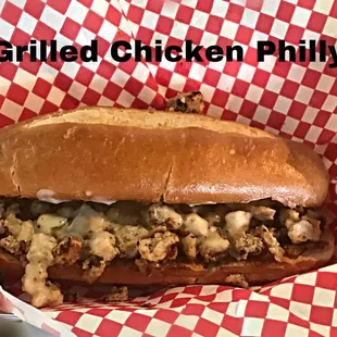 a chicken phily sandwich