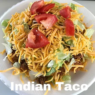 a plate of taco salad