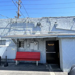 Outside entance in the rear