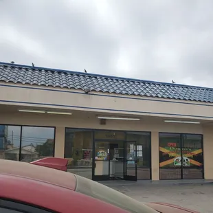 the front of the restaurant