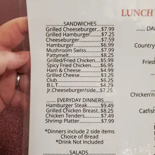 Menu as of 9-23-22