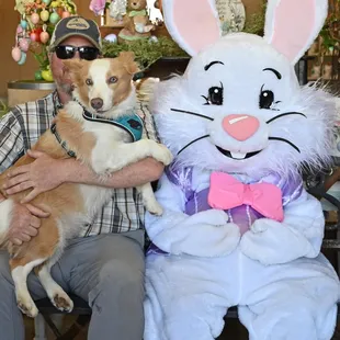 Photos with the Easter Bunny! BEST EASTER BUNNY EVER!