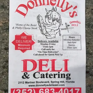 Menu cover