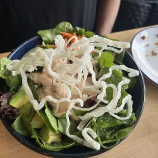 Tuna ahi spinach thing.  Excellent.  Lots of tuna.