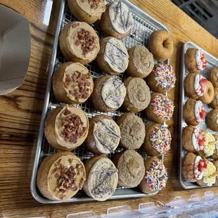 a variety of doughnuts