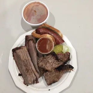 1/2 Lb Lean Brisket, second cut wet, and a sausage wrap!