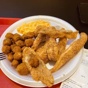 This is the Fried Catfish, Mac n cheese &amp; fried okra. Yummmmmm!!