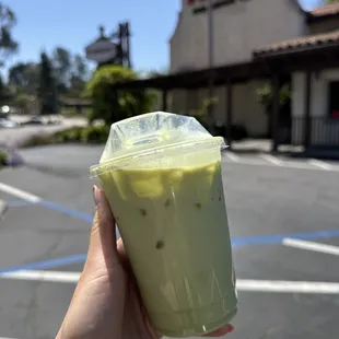 Matcha latte with regular milk