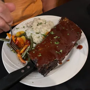 Half rack and garlic mash