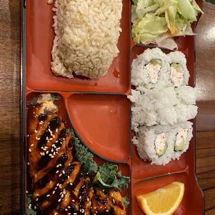 Salmon bento box