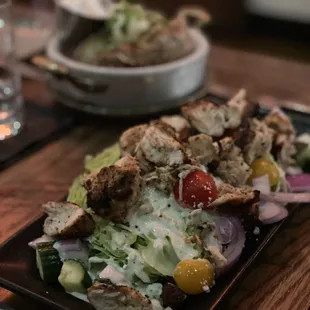 Wedge with grilled chicken