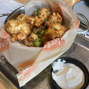 Cheesy Corn Fritters