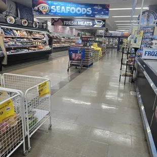 Meat and seafood section