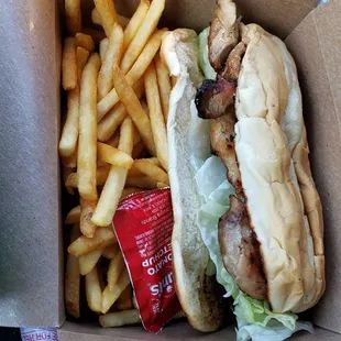 chicken teriyaki sandwich combo $11
